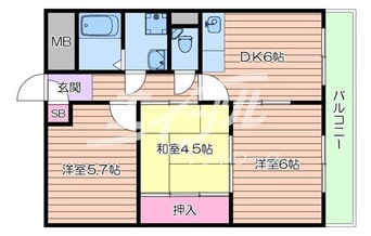 間取図 阪急千里線/関大前駅 徒歩5分 4階 築47年