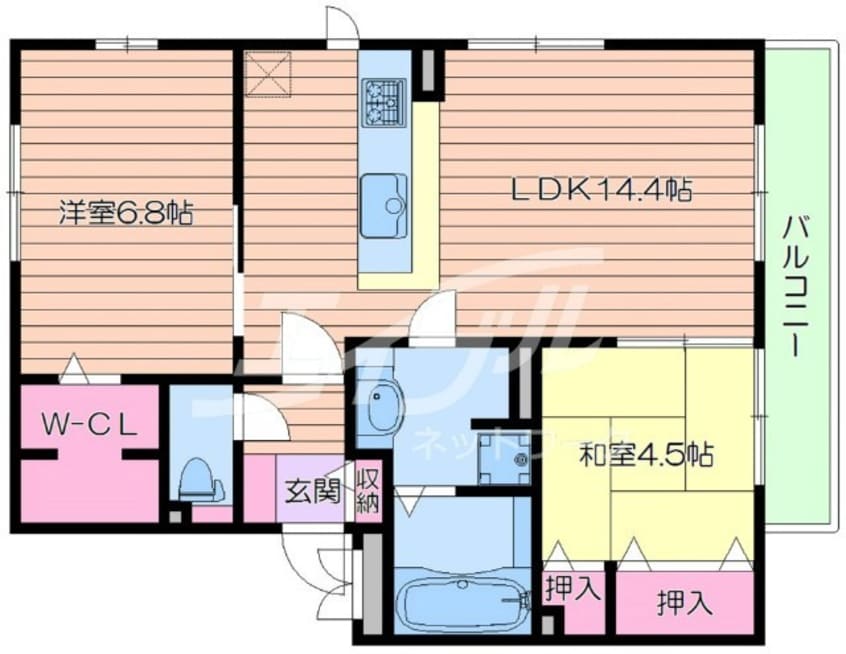 間取図 阪急千里線/豊津駅 徒歩5分 2階 築7年