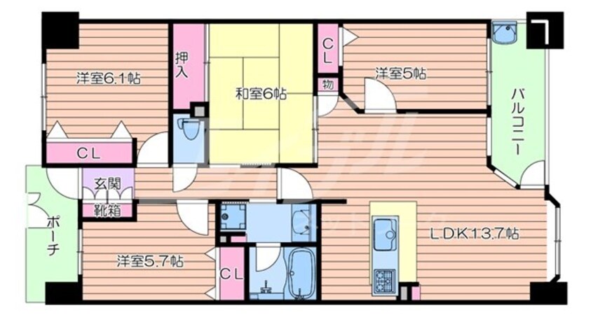 間取図 アンビエント千里山西