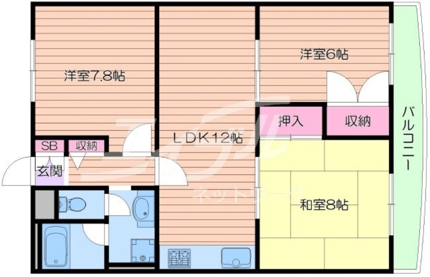 間取図 アパルトマン北千里