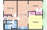 アパルトマン北千里 3LDKの間取り