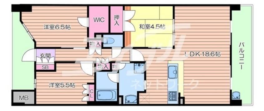 間取図 サンメゾン緑地公園アベニュー