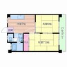 阪急千里線/豊津駅 徒歩5分 4階 築59年 2DKの間取り