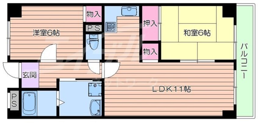 間取図 ボヌール緑地壱番館