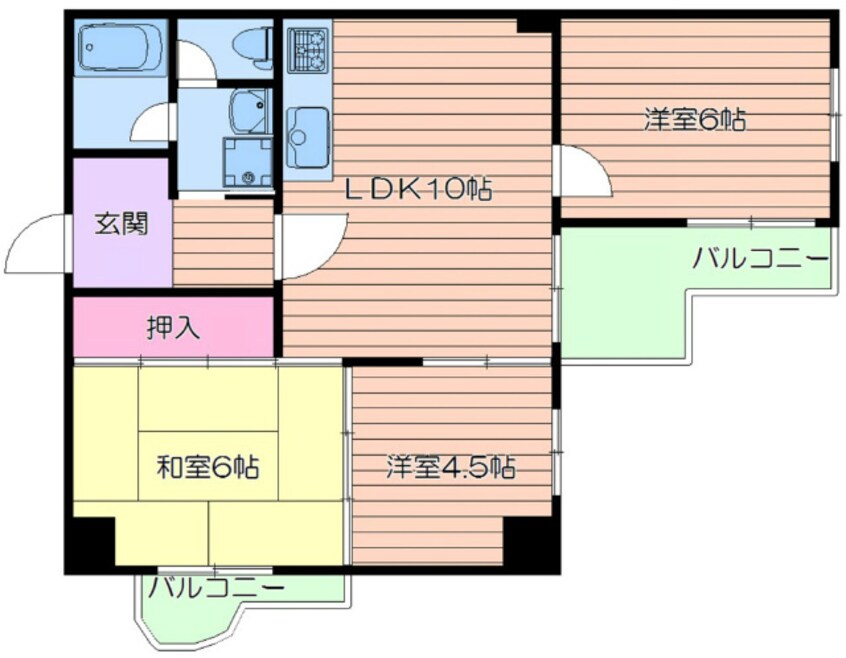 間取図 阪急千里線/南千里駅 徒歩5分 1階 築48年