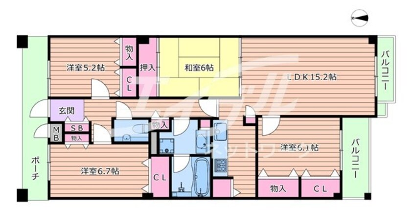 間取図 ファミールハイツ緑地公園