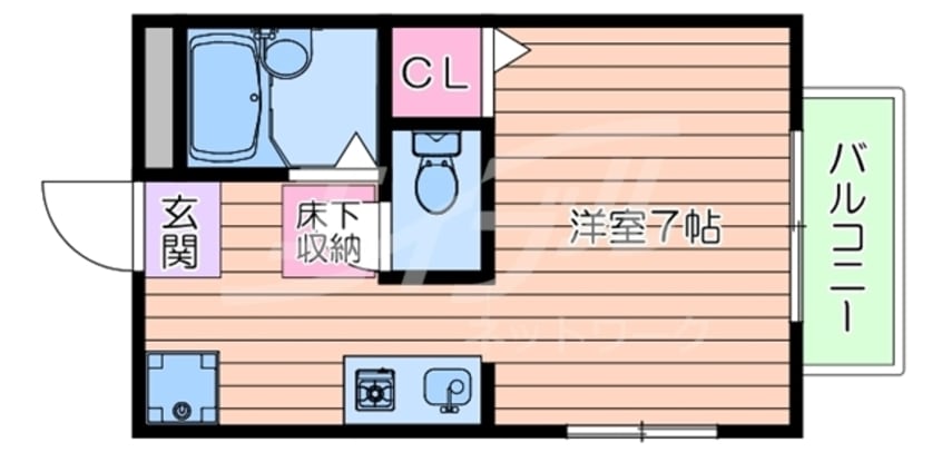 間取図 阪急千里線/関大前駅 徒歩3分 1階 築25年