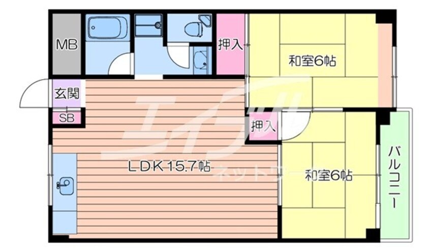 間取図 ビスタ南千里