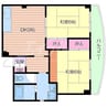 金田関根マンション 2LDKの間取り
