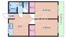 阪急千里線/豊津駅 徒歩9分 4階 築46年 2DKの間取り