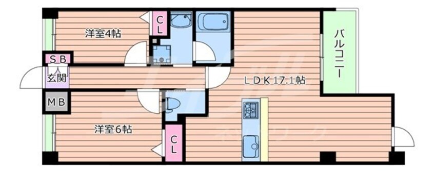 間取図 サンシャイン江坂V