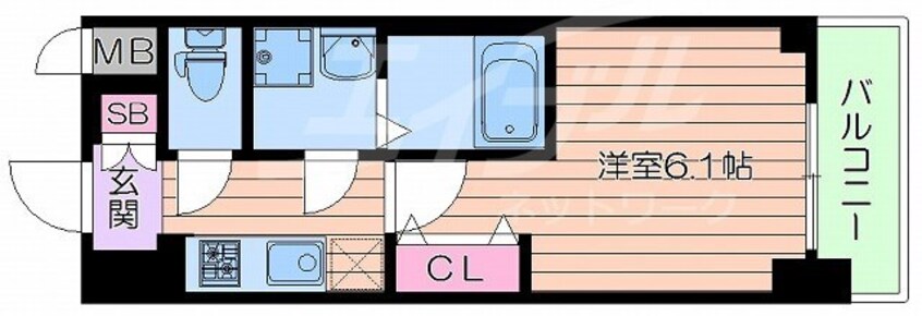間取図 エスリード江坂アルテリア