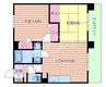 ビバリー江坂 2LDKの間取り