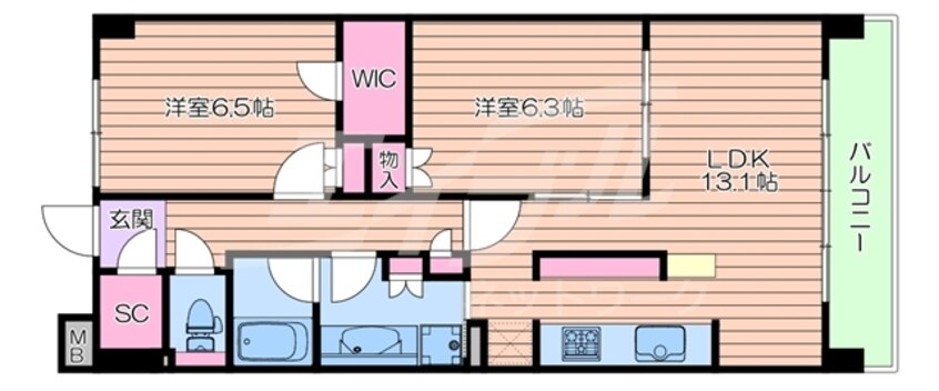 間取図 パークナードフィット津雲台