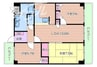 ハルフィー江坂 3LDKの間取り