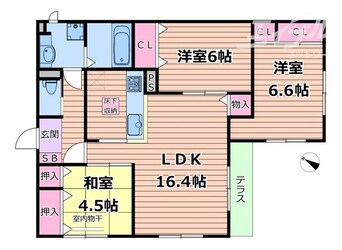 間取図 クレール桃山台