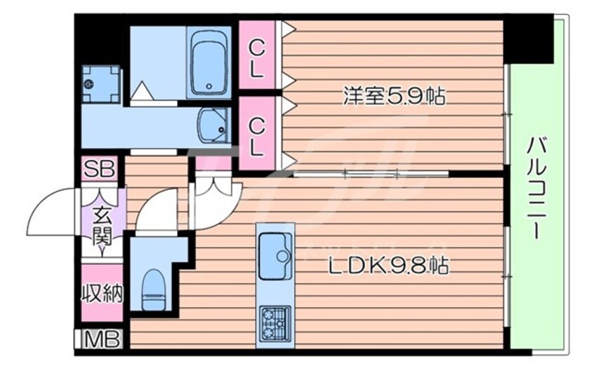 間取図 スプランディッド江坂駅前