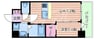 セレニテ江坂アリア 1DKの間取り
