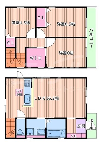 間取図 五月が丘南戸建て