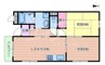 エランドール江坂 2LDKの間取り