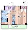 レコルテ千里中央 1Kの間取り