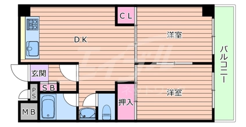 間取図 江坂グランドハイツ北