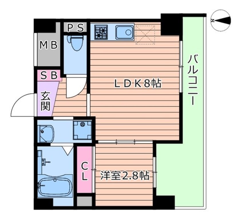 間取図 アドバンス江坂ラシュレ