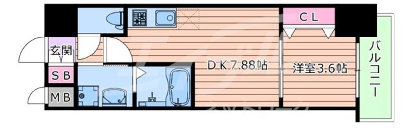 間取図 エスリードレジデンス江坂垂水町