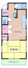 信和コーポ 1DKの間取り