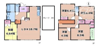 間取図 吹田市千里山西6丁目貸家