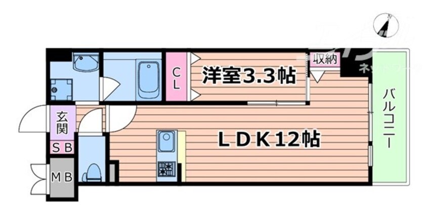 間取図 ベルエール江坂