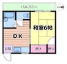 輝サンライフ 1DKの間取り