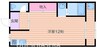 大阪メトロ御堂筋線/江坂駅 徒歩13分 2階 築45年 1Rの間取り