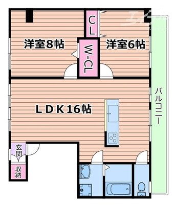 間取図 阪急千里線/吹田駅 徒歩2分 2階 築35年