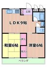 第３関根マンション 2LDKの間取り