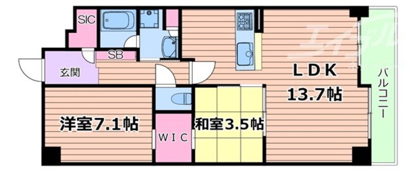 間取図 北大阪急行電鉄南北線/緑地公園駅 徒歩4分 4階 築1年