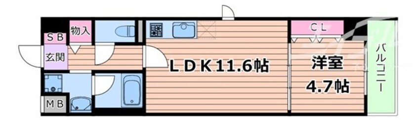 間取図 阪急千里線/豊津駅 徒歩6分 2階 1年未満