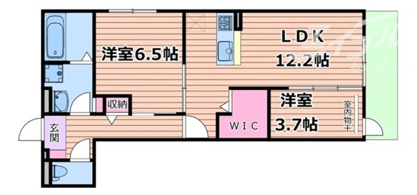 間取図 大阪メトロ御堂筋線/江坂駅 徒歩15分 2階 築1年