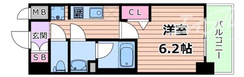 間取図 阪急千里線/関大前駅 徒歩9分 7階 築1年