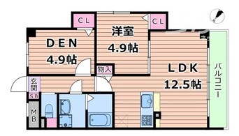 間取図 北大阪急行電鉄南北線/桃山台駅 徒歩18分 2階 築1年