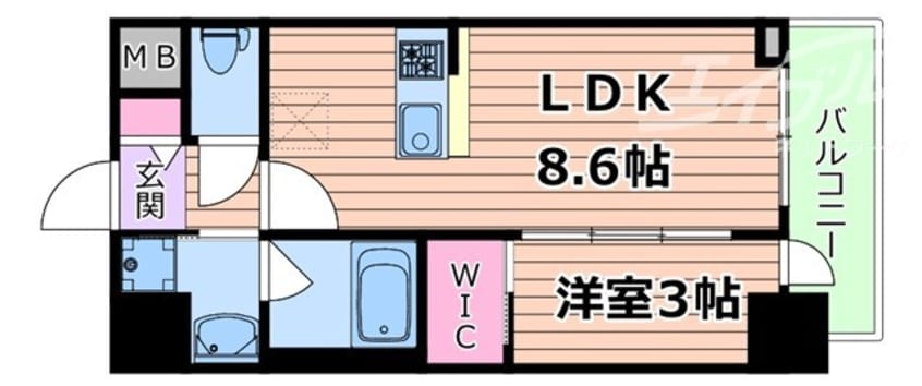 間取図 大阪メトロ御堂筋線/江坂駅 徒歩7分 7階 築1年