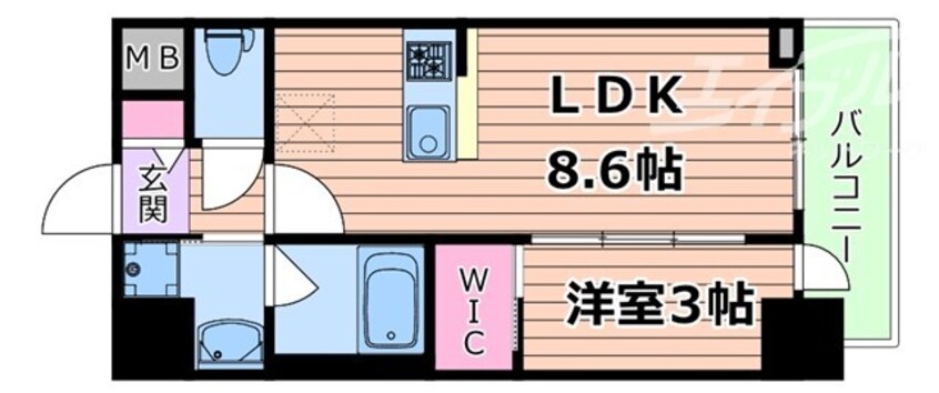 間取図 大阪メトロ御堂筋線/江坂駅 徒歩7分 7階 築1年