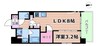 大阪メトロ御堂筋線/江坂駅 徒歩4分 2階 1年未満 1LDKの間取り
