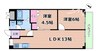 阪急千里線/南千里駅 徒歩29分 6階 築51年 2LDKの間取り