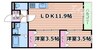 阪急千里線/豊津駅 徒歩8分 2階 1年未満 2LDKの間取り