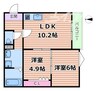 北大阪急行電鉄南北線/緑地公園駅 徒歩15分 2階 1年未満 2LDKの間取り