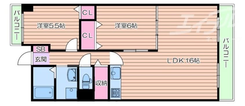 間取図 阪急千里線/南千里駅 バス15分佐井寺北下車:停歩3分 2階 築38年