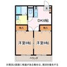 スペースシャトル 2DKの間取り