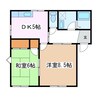 ハウスリバーサイドＢ 2DKの間取り