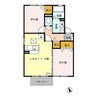 ロイヤルガーデン沢村F 2LDKの間取り